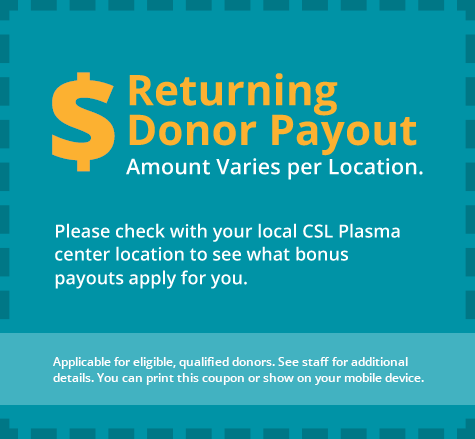 CSL Plasma Coupon January 2021 | Get Extra $6 Bonus Now