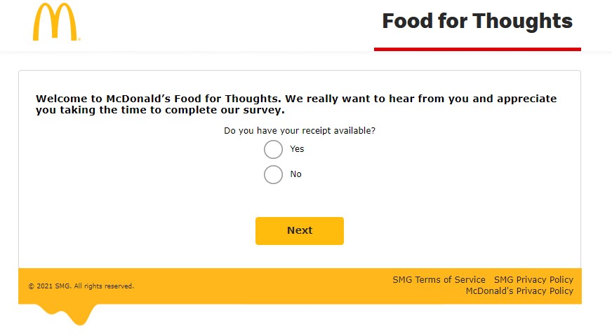 How to Take the McDFoodforThoughts Customer Survey
